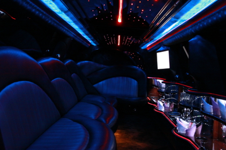 20 passenger Hummer
                        stretch limousine rent Warsaw interior 2