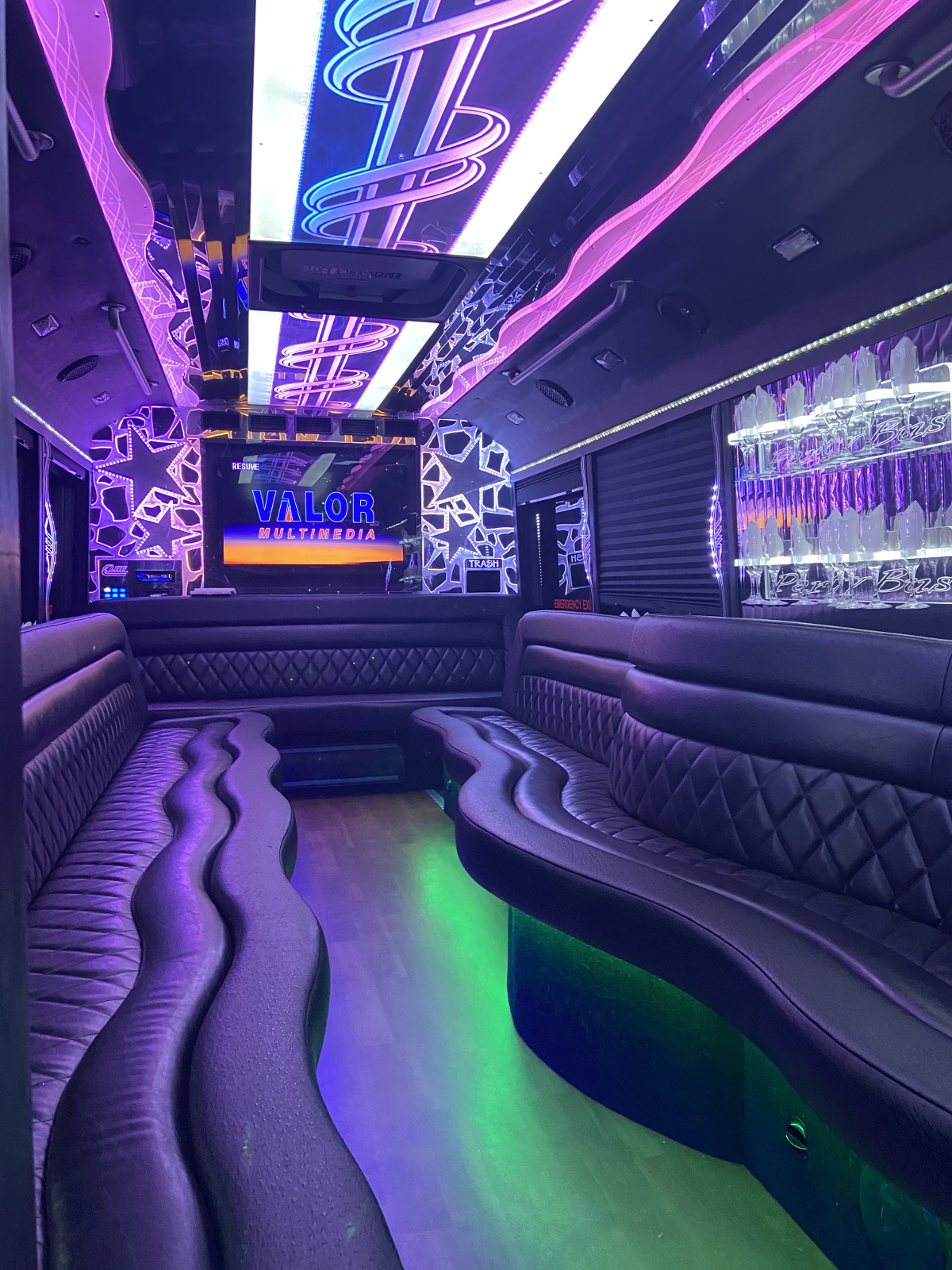 Party Bus rent Warsaw Airport
                      interior