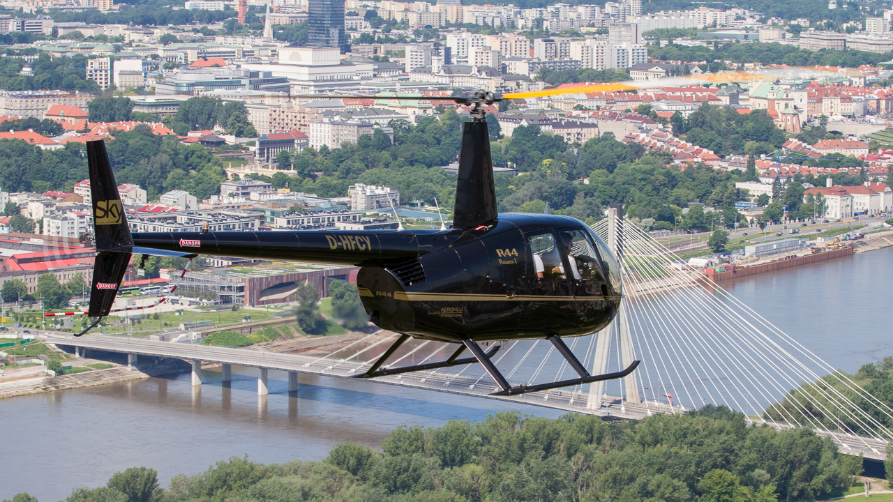 Helicopter Robinson R44 Charter flight in Poland