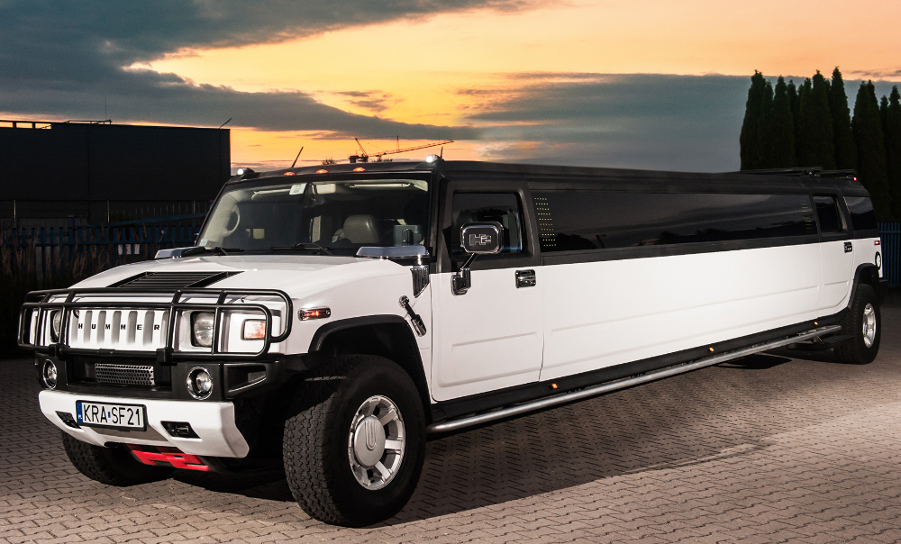 white Hummer limousine